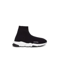 Balenciaga 'speed' Black Sneakers With Logo In Stretch Fabric Woman