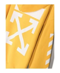 Off-White Yellow Cotton Hoodie -Italist Store f8f703d80243546b63991e77de4e8cdc