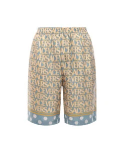 Versace Logo Monogram Printed Shorts