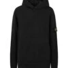 Stone Island Logo Badge Snap Hood Sweatshirt