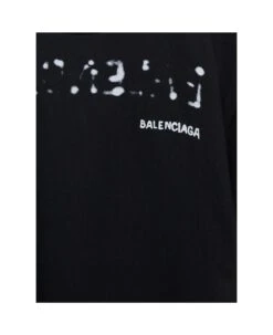 Balenciaga Black Crewneck T-shirt With Front And Rear Logo Print In Cotton Boy 5 Balenciaga Black Crewneck T-shirt With Front And Rear Logo Print In Cotton Boy -Italist Store fa9e12296da793e8cbcd21bfe06da3fc