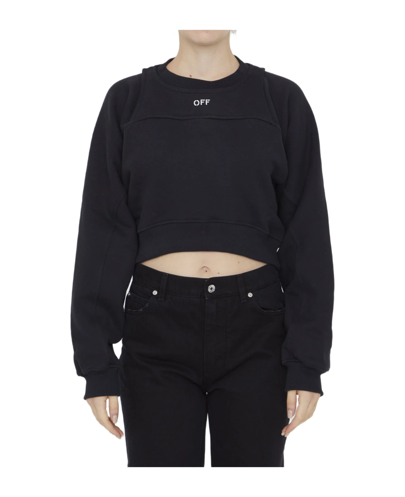 Off-White Off Logo Crop Sweatshirt 1 Off-White Off Logo Crop Sweatshirt