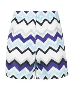 Zig-zag Print Swim Shorts Missoni