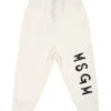 MSGM Ivory Trousers For Baby Kids With Logo